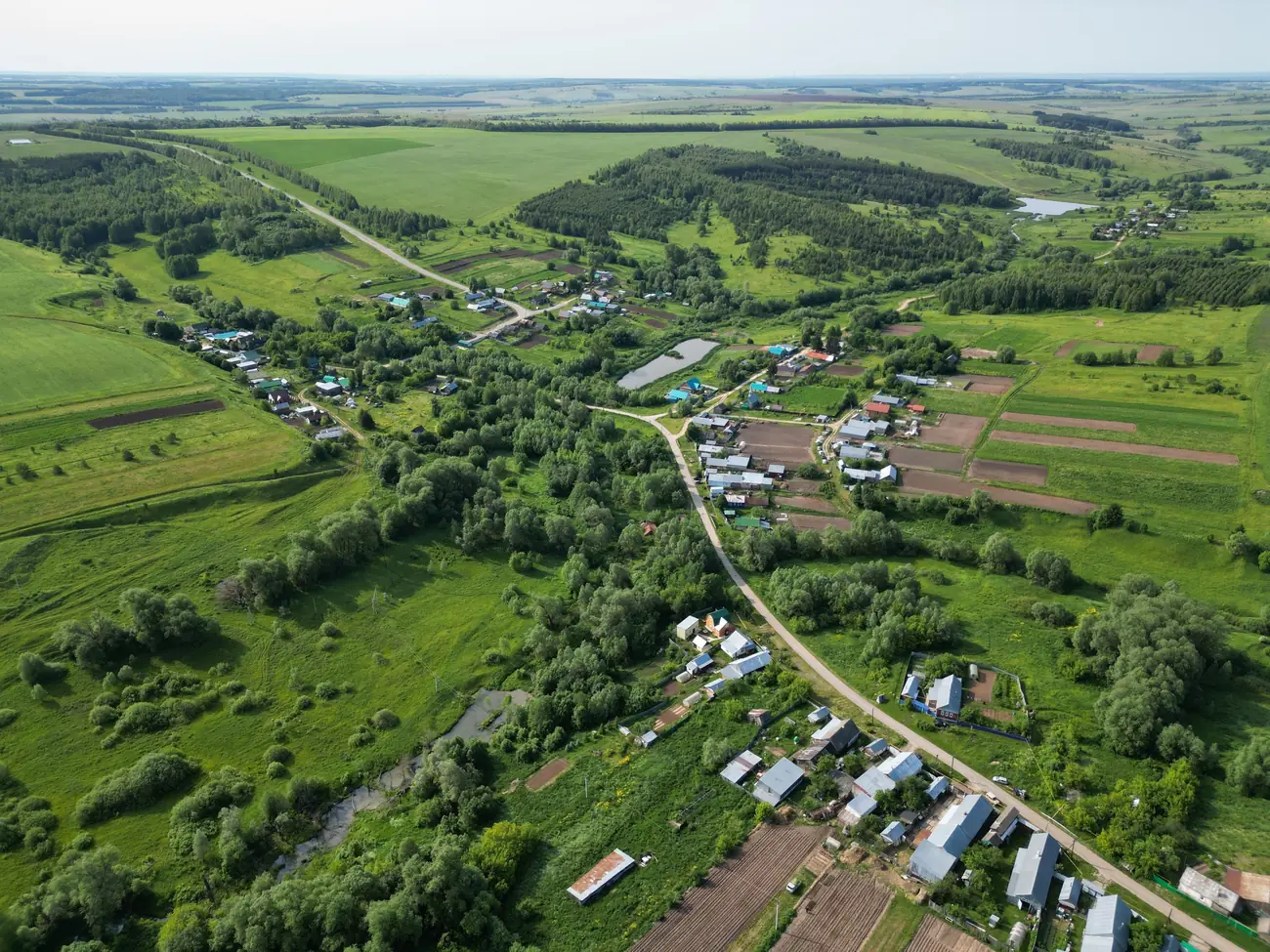 Сельская территория с дрона